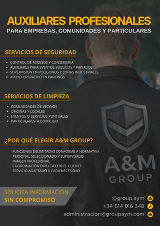 Servicios auxiliares y limpieza