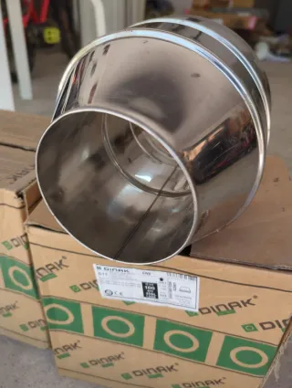 Salida Cónica doble pared Dinak 10cm Diámetro Inte