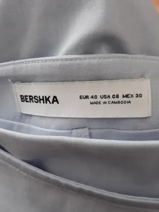 Falda pantalón Bershka azul