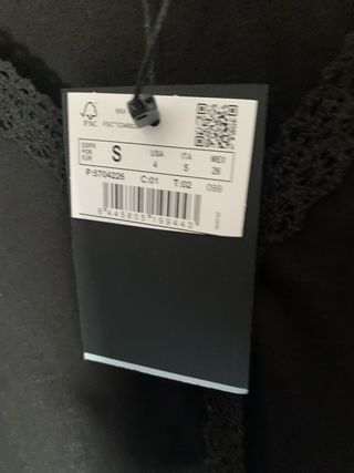 Blusa negra Cortefiel manga larga