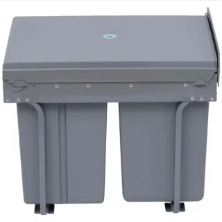 Cubo de reciclaje gris