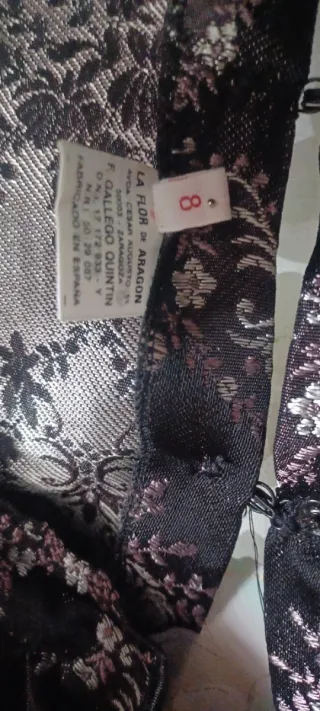 Traje Baturra Gala Negro y Plateado
