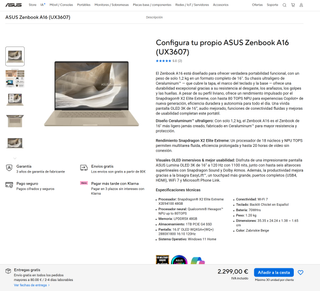ASUS Zenbook A16 Snapdragon X2 Elite Extreme