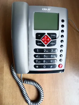 Teléfono fijo Ideus plateado