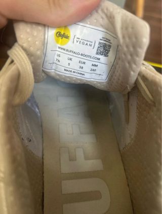 Zapatillas Buffalo Talla 38 Beige/Blanco