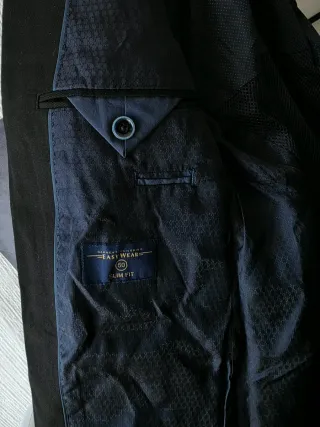 Traje Negro Easy Wear Slim Fit Talla M