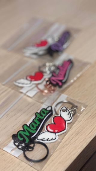 Llaveros personalizados con nombre