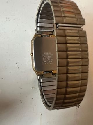 Reloj Seiko Vintage Dorado y Plateado Tank