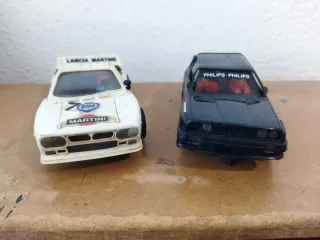 Coches Slot Scalextric Lancia Martini y Audi