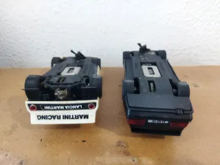 Coches Slot Scalextric Lancia Martini y Audi