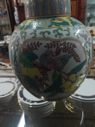 Tibor porcelana oriental multicolor