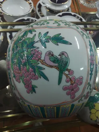 Tibor porcelana oriental multicolor