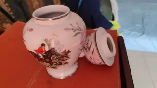 Jarrón decorativo porcelana flores
