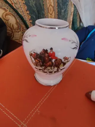 Jarrón decorativo porcelana flores
