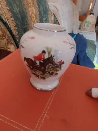 Jarrón decorativo porcelana flores