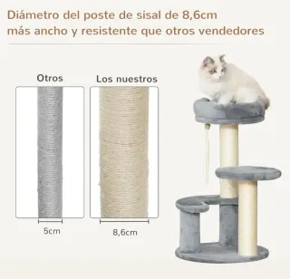 Árbol rascador para gatos 3 NIVELES