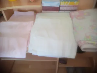 Cortinas rosas y blancas