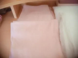 Cortinas rosas y blancas