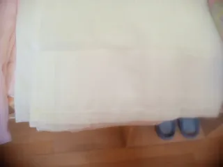 Cortinas rosas y blancas