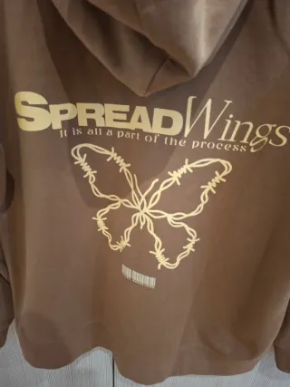 Sudadera con capucha marrón hombre