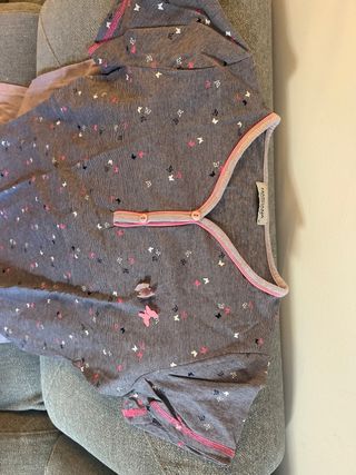 Pijama Massana Gris y Rosa Mariposas