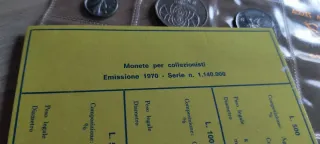 Serie divisionale Lire 1970 FDC – 9 monete Zecca