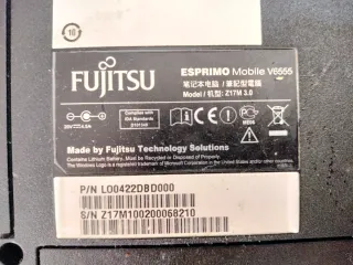 Portátil Fujitsu YKLM082197 Plata/Negro