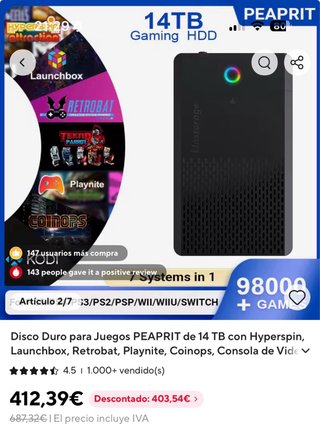 Disco Duro Linstorage 14TB Retro