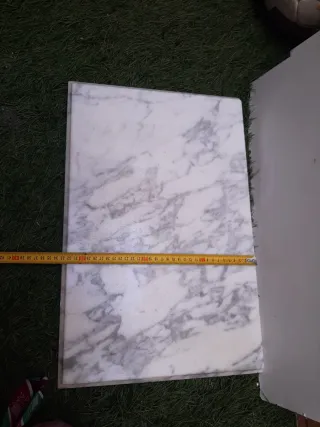 Encimera de mármol blanco
