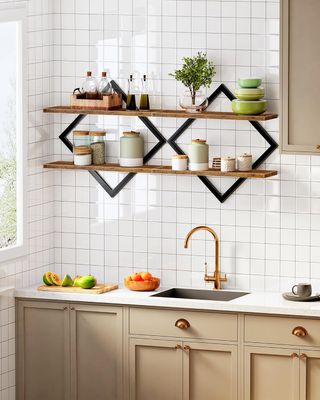 Estantes Flotantes CHOEZON Madera y Metal