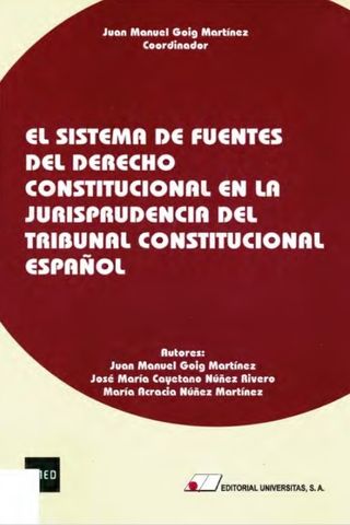 El sistema de fuentes del Derecho Constitucional