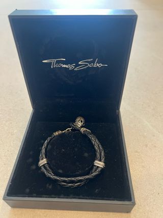 Pulsera Cuero Thomas Sabo Calavera Caja