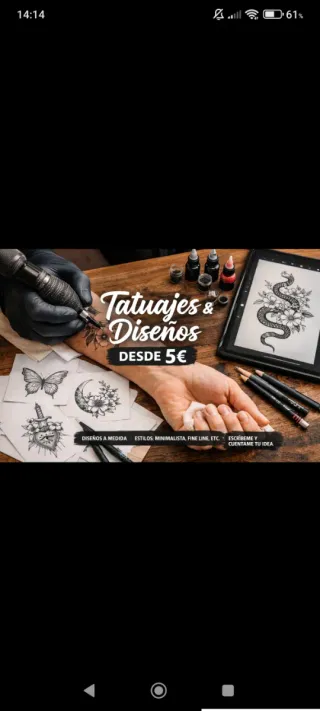 Hago tatuajes y diseños personalizados