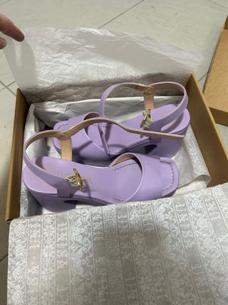 Sandalias Unisa tacón plataforma lila, 37