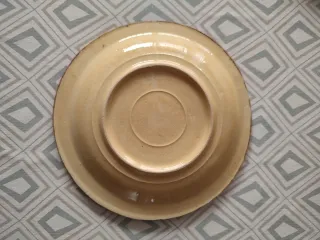 Set di sei antichi piatti da dessert in ceramica