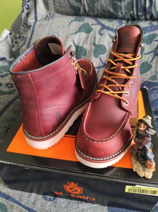 SL-SAINT Botas Piel Bicolor Hechas a Mano Talla 44