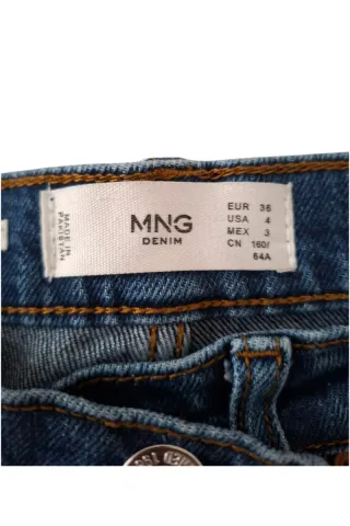Pantalones vaqueros Mango mujer azules