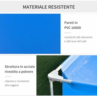 Piscina Rettangolare con scaletta e accessori vari