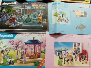 Folletos montaje Playmobil y propaganda