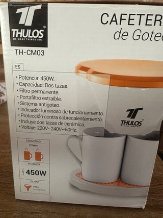 Cafetera Thulos TH-CM03 450W 2 Tazas