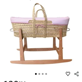 Moisés mimbre con soporte