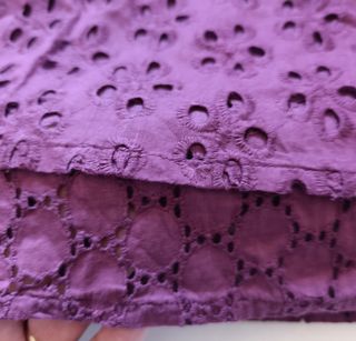 Falda Midi Cortefiel Burdeos Bordado Talla 46