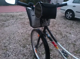 Bicicleta Hércules con cesta y portabultos