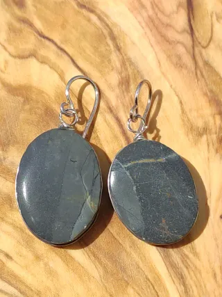 Pendientes de Obsidiana y Plata 925
