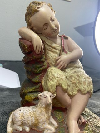 Niño Jesús durmiendo con cordero