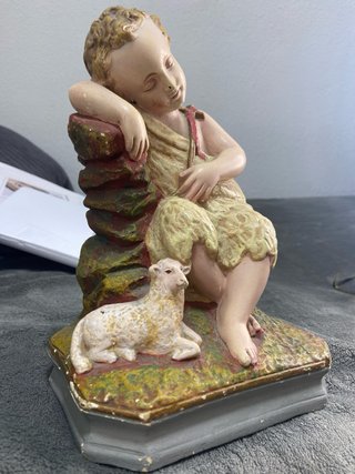 Niño Jesús durmiendo con cordero