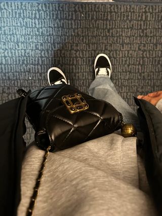 Bolso Cadena Acolchado Negro