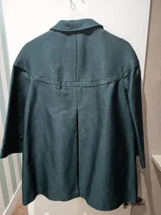 Abrigo Zara verde entretiempo talla M