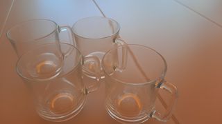 Juego de 4 tazas de cristal para té o café