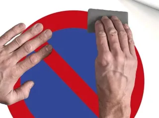 Cartel: "Entrada y Salida Vehículos"